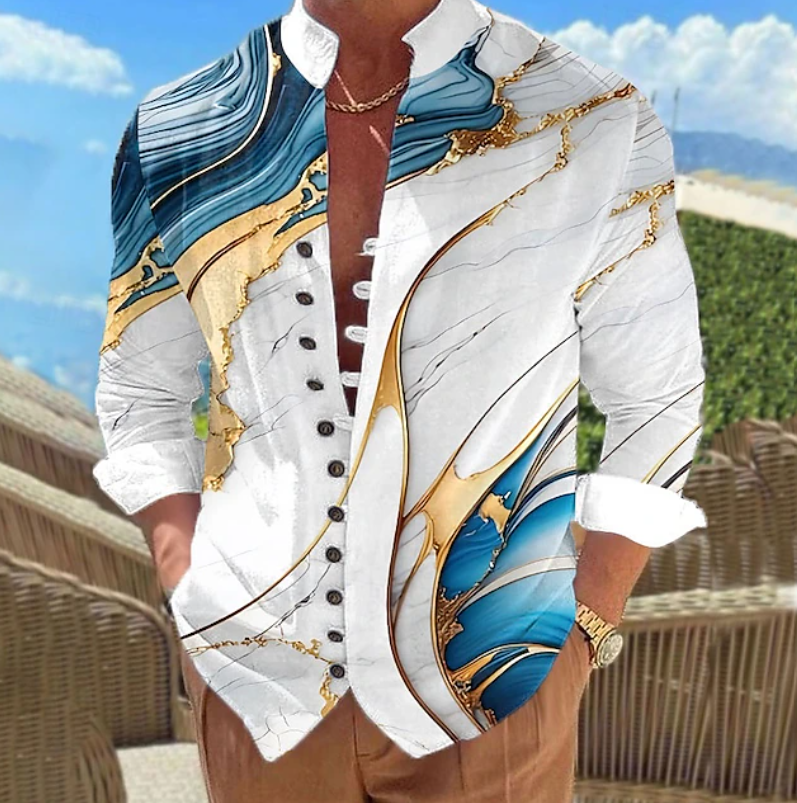 Mason | Artistic Print Long Sleeve Shirt