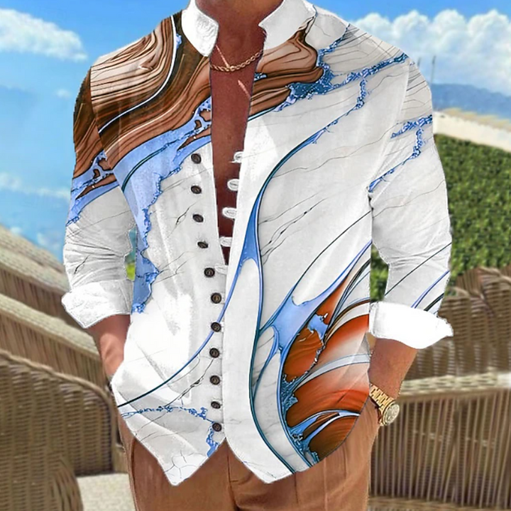 Mason | Artistic Print Long Sleeve Shirt