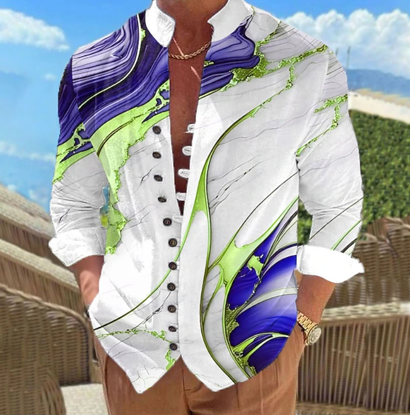 Mason | Artistic Print Long Sleeve Shirt
