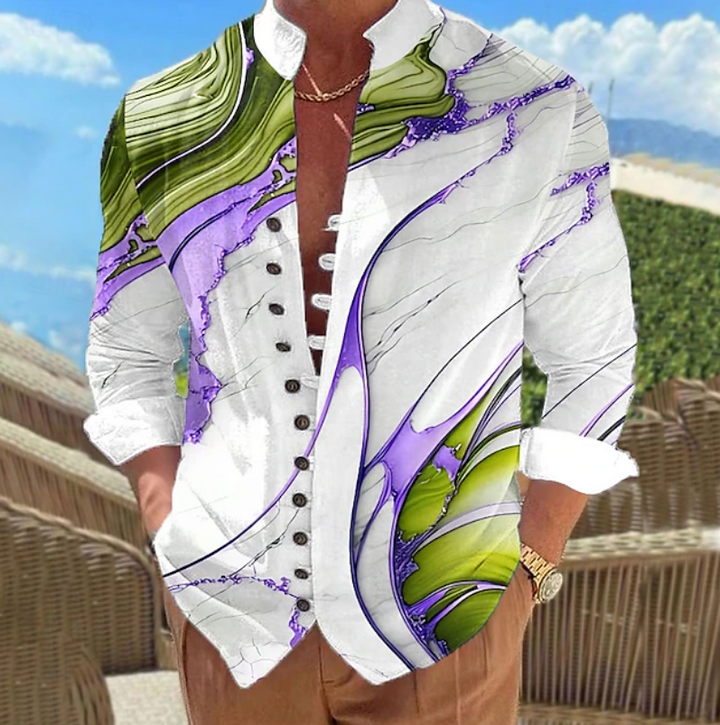 Mason | Artistic Print Long Sleeve Shirt