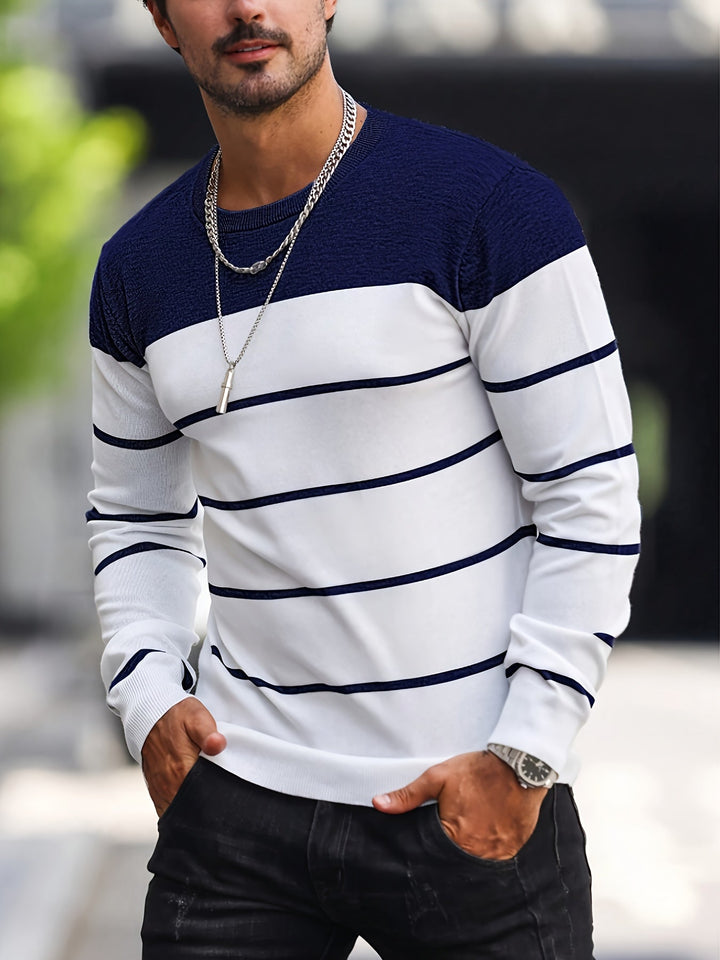 Henry | Striped Crew Neck Sweater