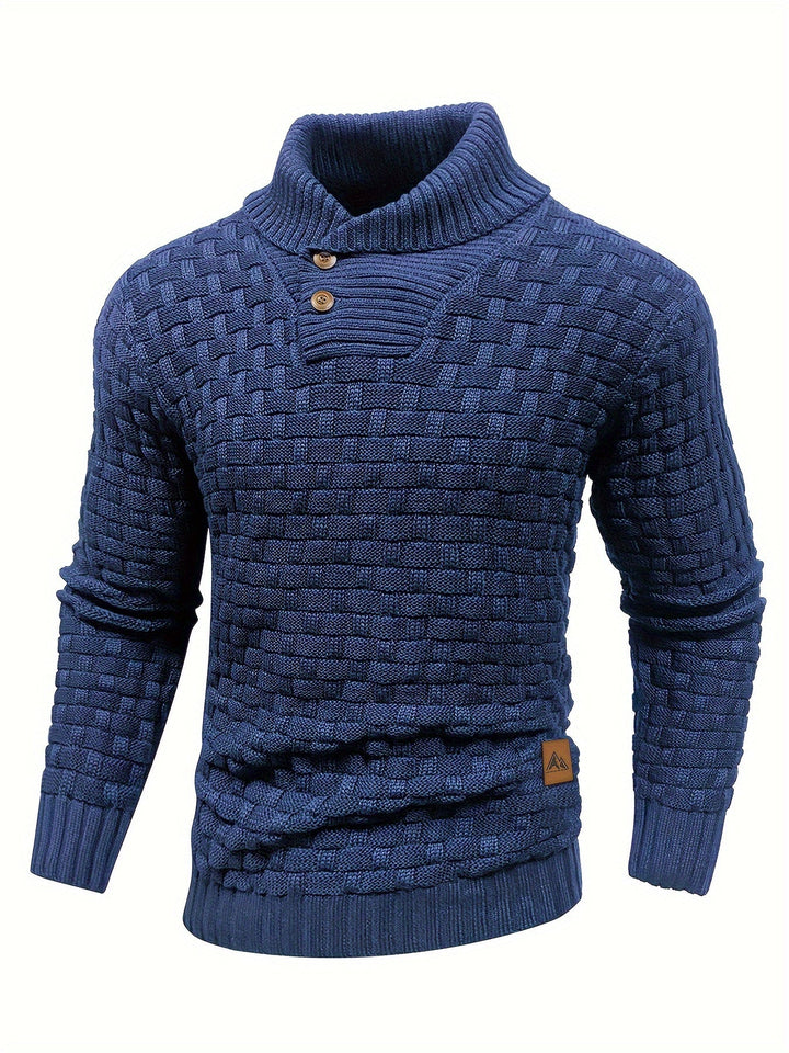 Alistair | Textured Shawl-Collar Sweater