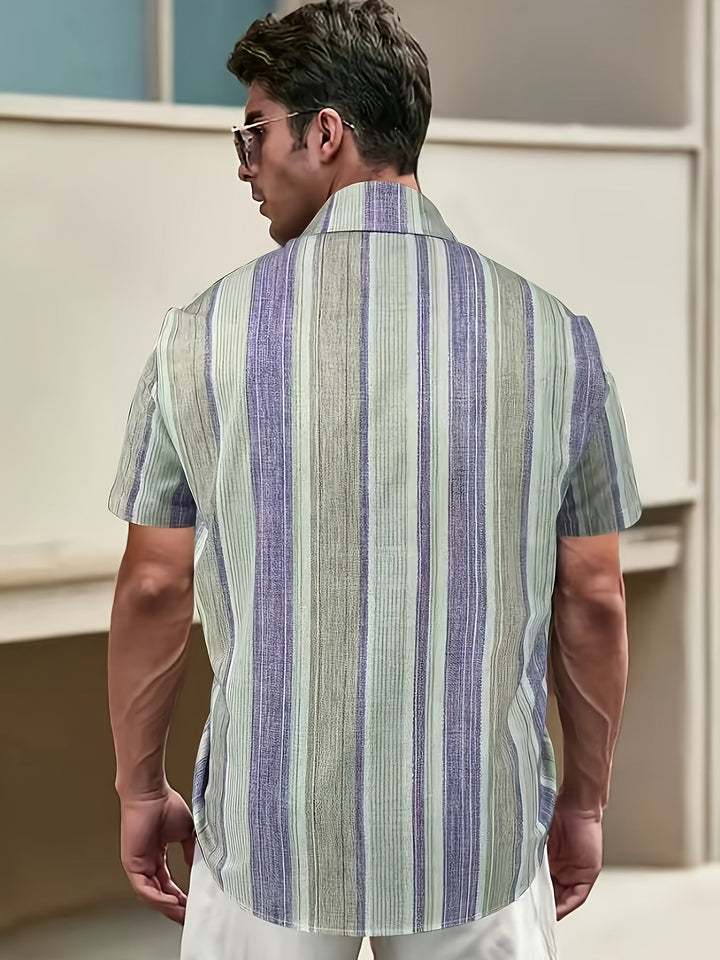 Gregory | Relaxed Striped Short Sleeve Shirt