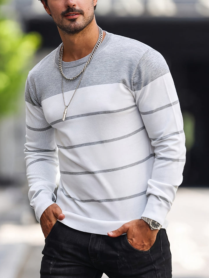 Henry | Striped Crew Neck Sweater