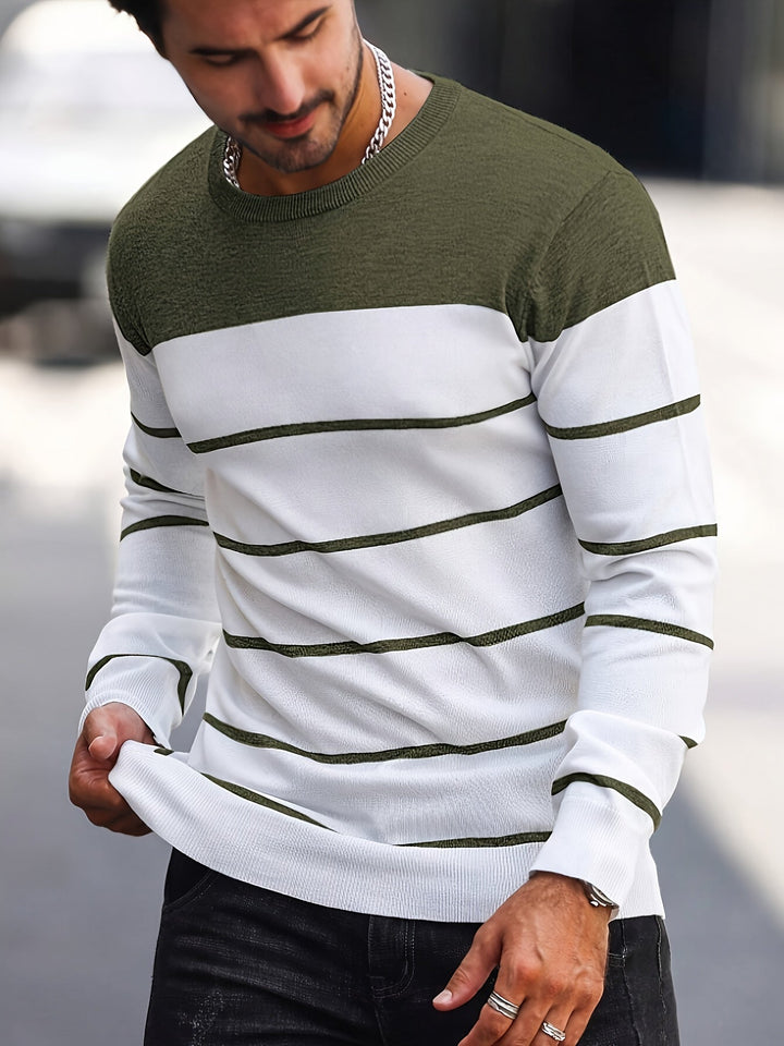 Henry | Striped Crew Neck Sweater