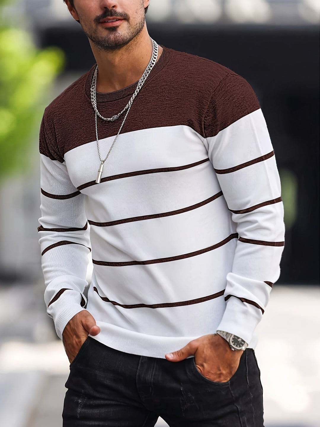 Henry | Striped Crew Neck Sweater