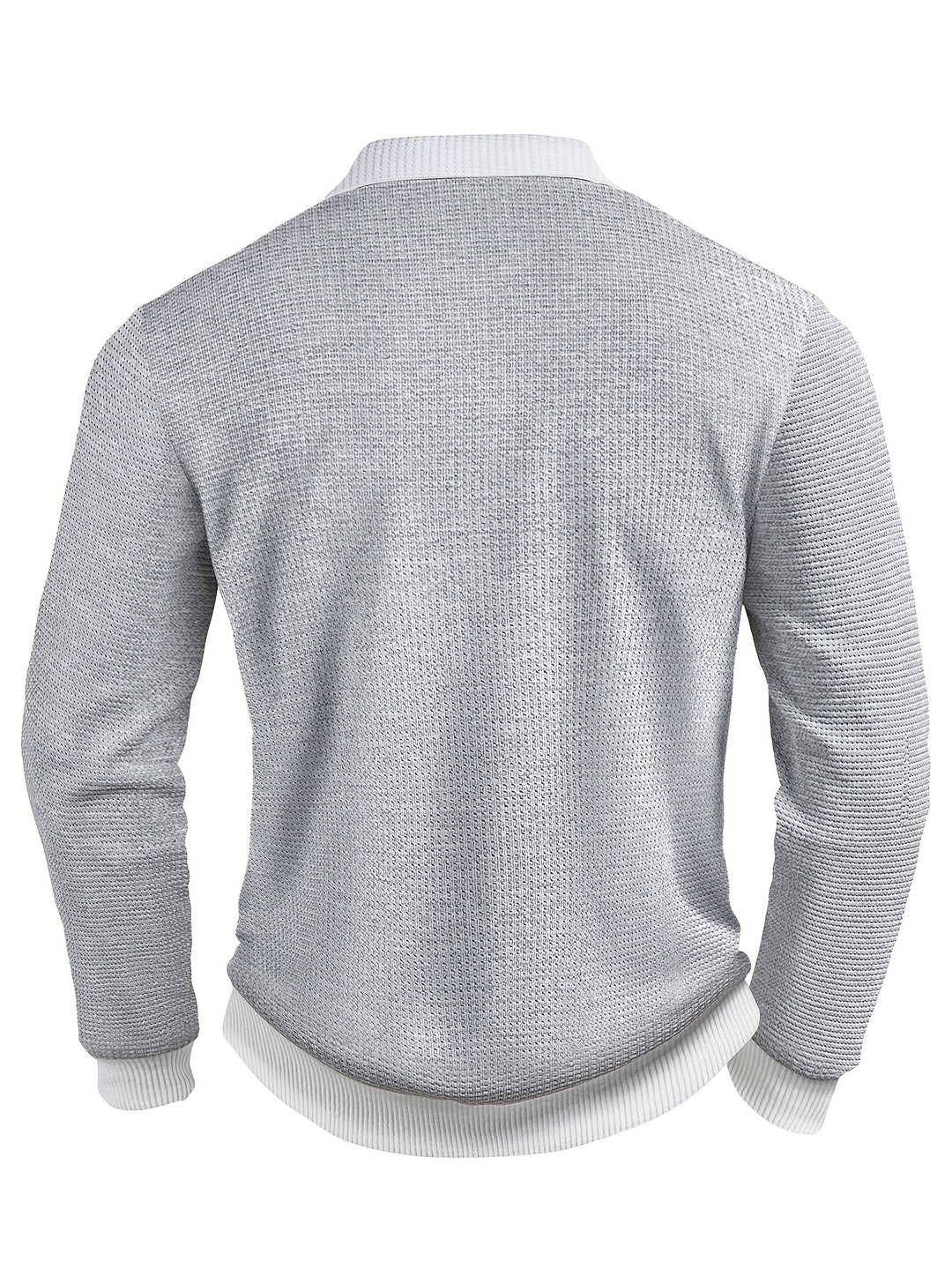 Gareth | Textured Long-Sleeve Polo Shirt