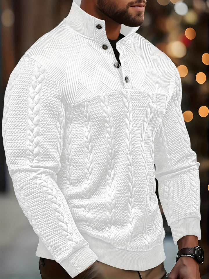 Sterling | Textured Stand-Collar Pullover