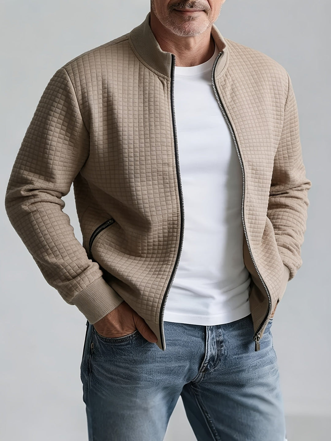 Sullivan | Textured Stand-Collar Jacket