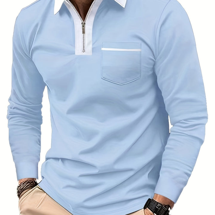 Curtis | Refined Zip-Collar Polo Shirt