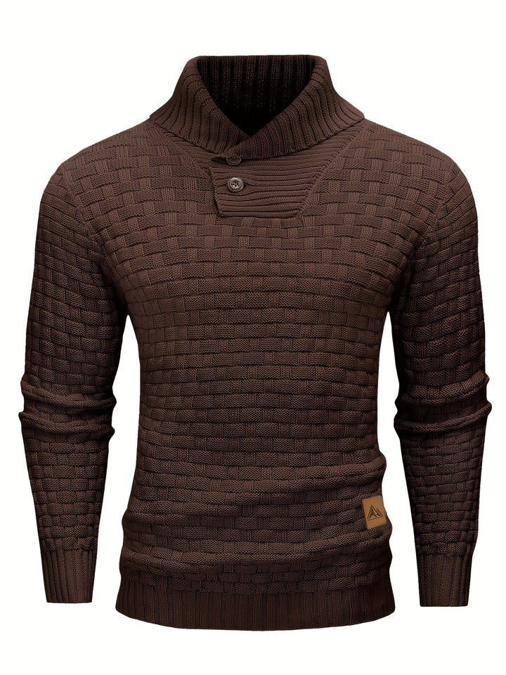 Alistair | Textured Shawl-Collar Sweater