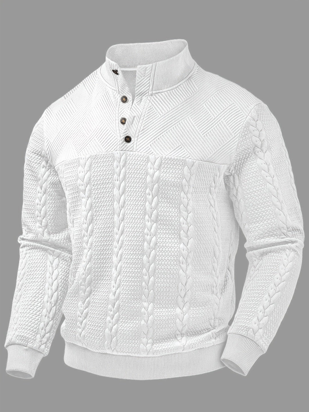 Sterling | Textured Stand-Collar Pullover