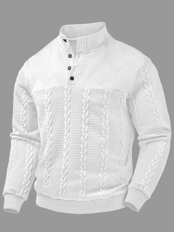 Sterling | Textured Stand-Collar Pullover