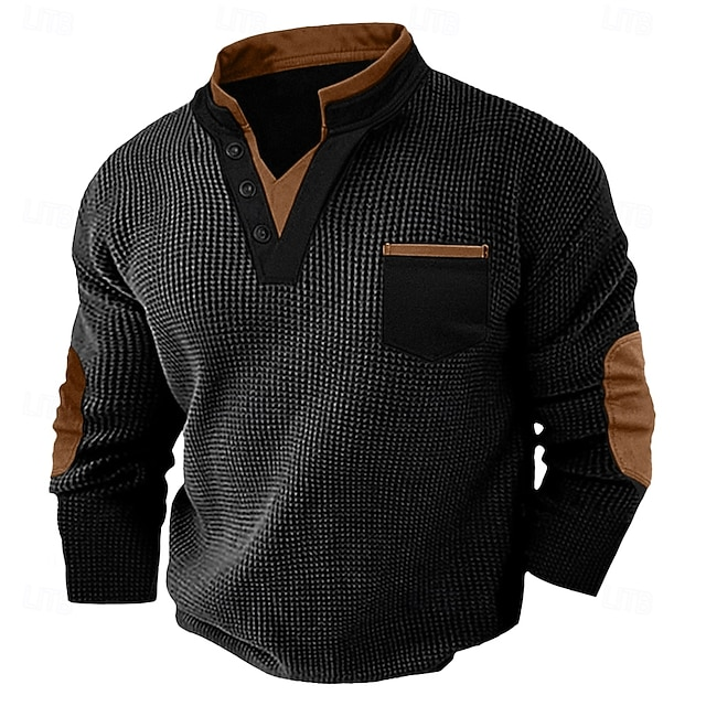 Harvey | Textured Henley Shirt