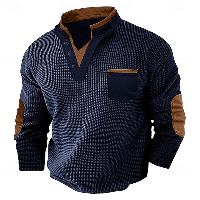 Harvey | Textured Henley Shirt