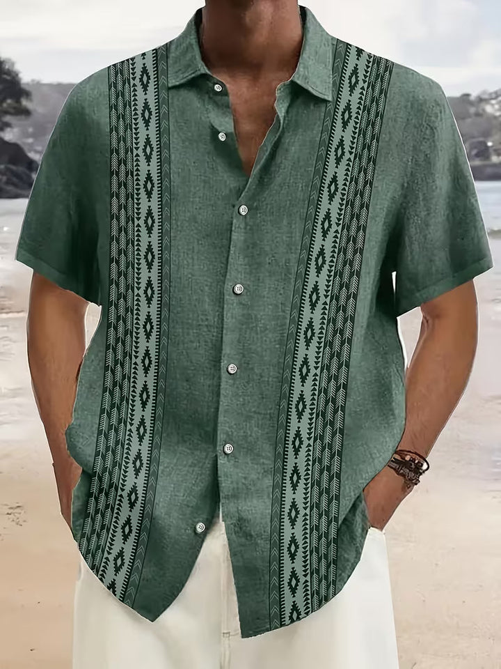 Zandro | Vintage Geometric Pattern Button Shirts