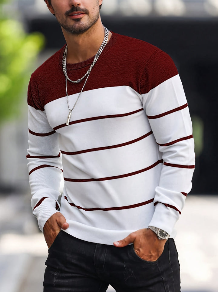 Henry | Striped Crew Neck Sweater