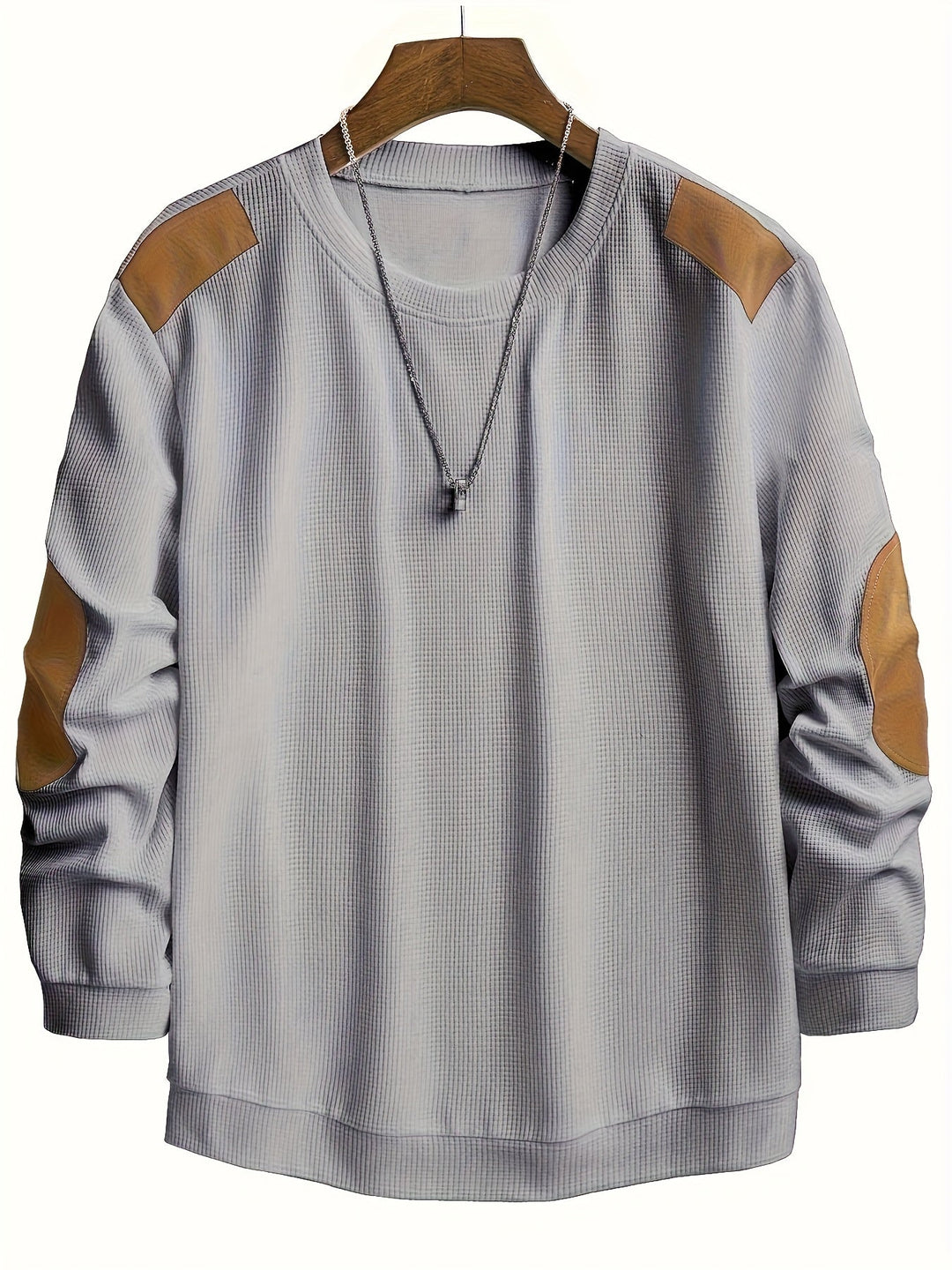 Aaron | Textured Elbow-Patch Pullover