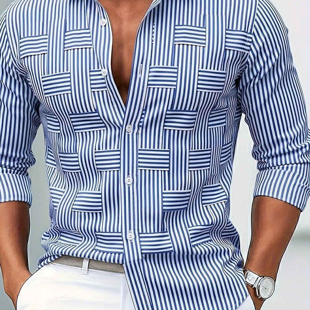 Gabriel | Refined Striped Long Sleeve Shirt