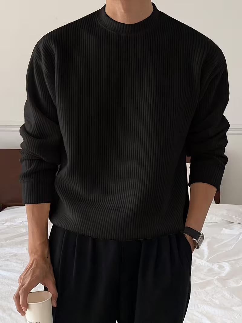 Kellan | Knitwear Long Sleeve Ribbed Shirt