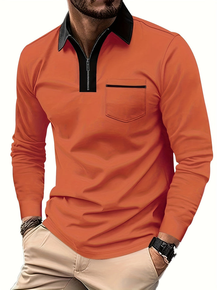 Curtis | Refined Zip-Collar Polo Shirt