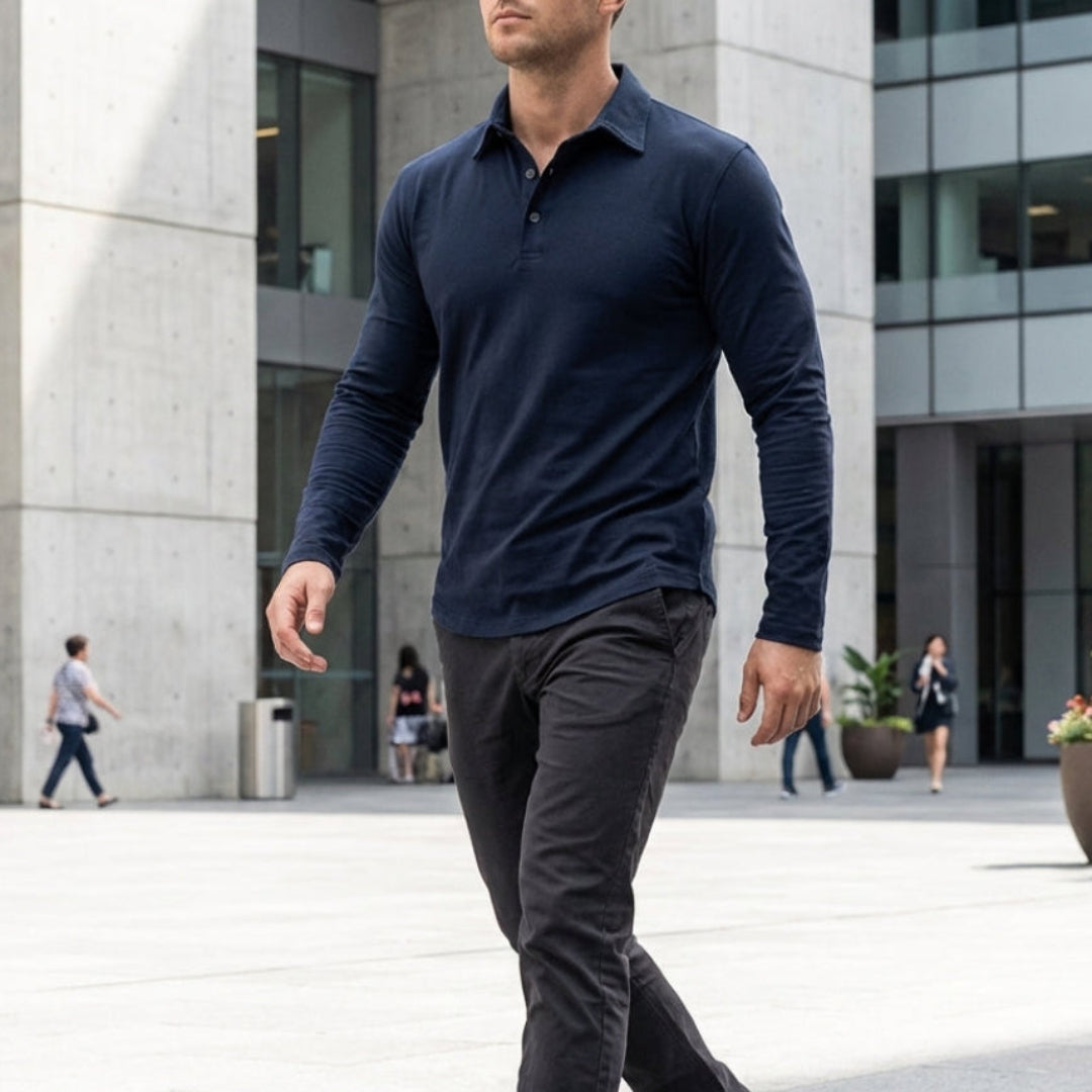 Andrei | Casual Long Sleeve Collared Polo