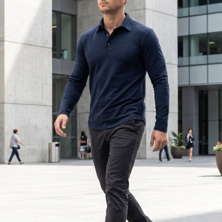 Andrei | Casual Long Sleeve Collared Polo