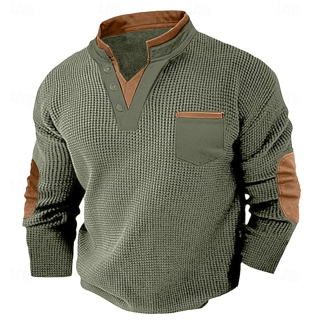 Harvey | Textured Henley Shirt